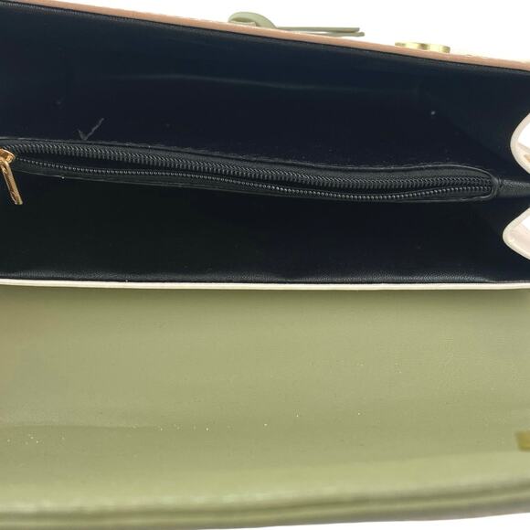 SN & Fashion Women's Green Wide Strap Fashion Flap Purse Crossbody Shoulder Bag - Picture 4 of 4